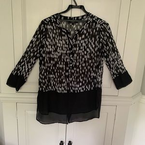 Status by Chenault Printed Black and White Shell.